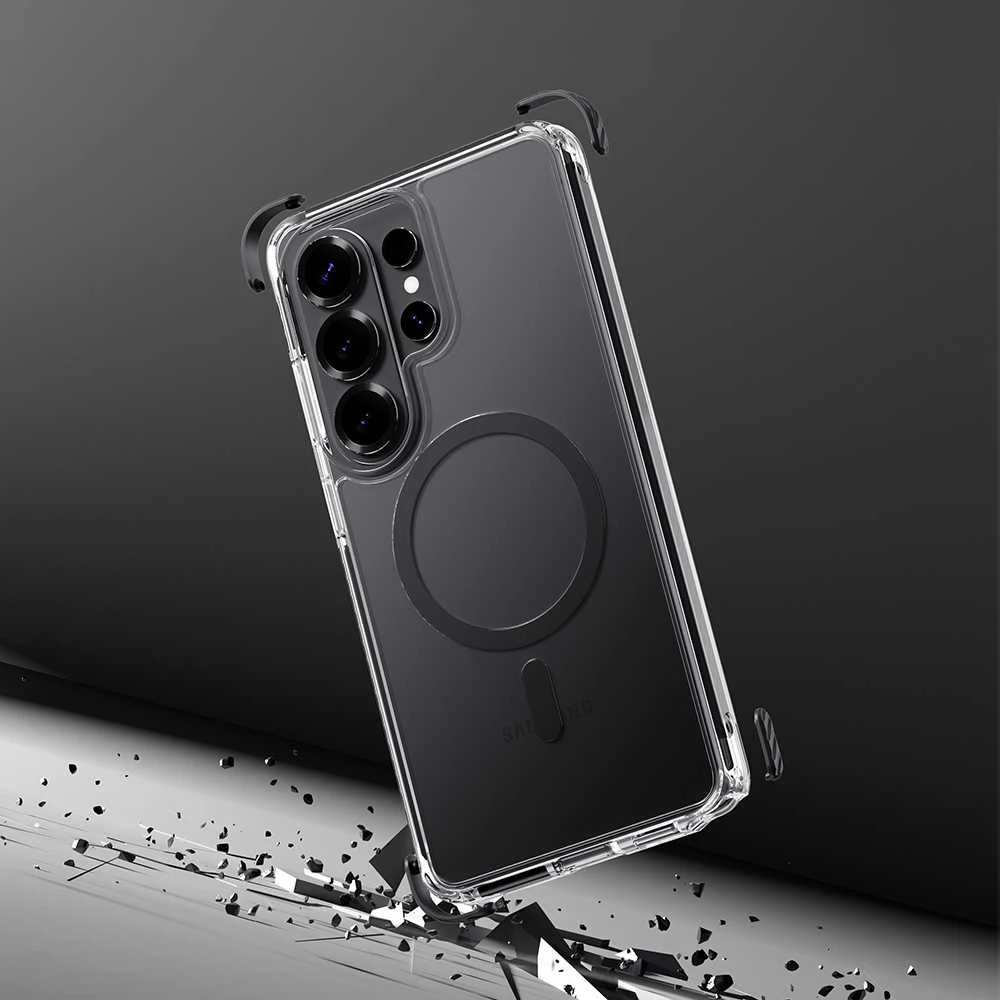 Rock dėklas Crystal Clear Magnetic Series skirtas Samsung Galaxy S26 Plus skaidrus