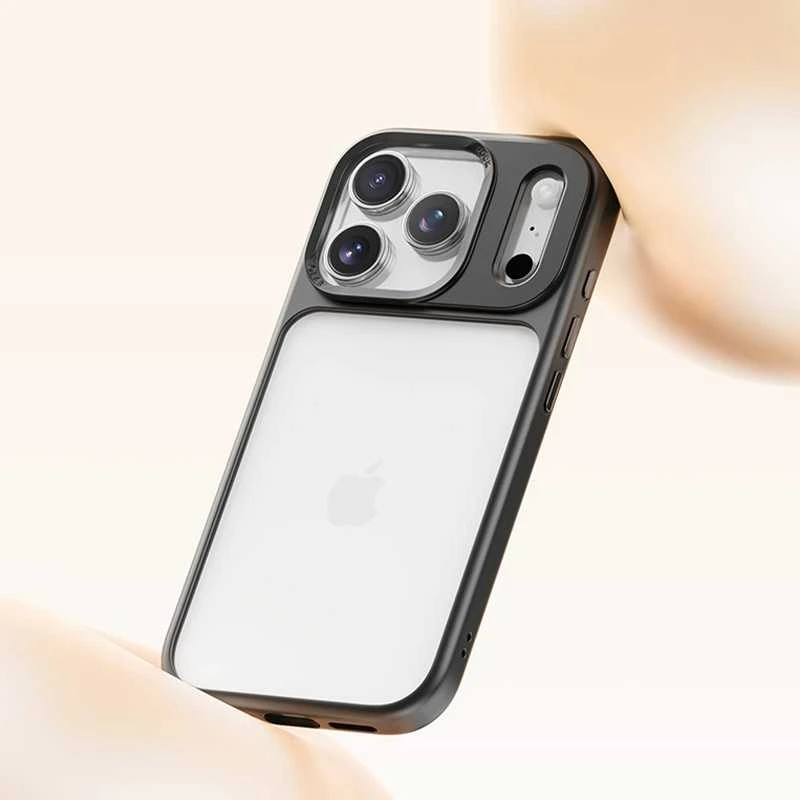 Rock dėklas Guard Lens Protection Series skirtas Apple iPhone 17 skaidrus-juodas
