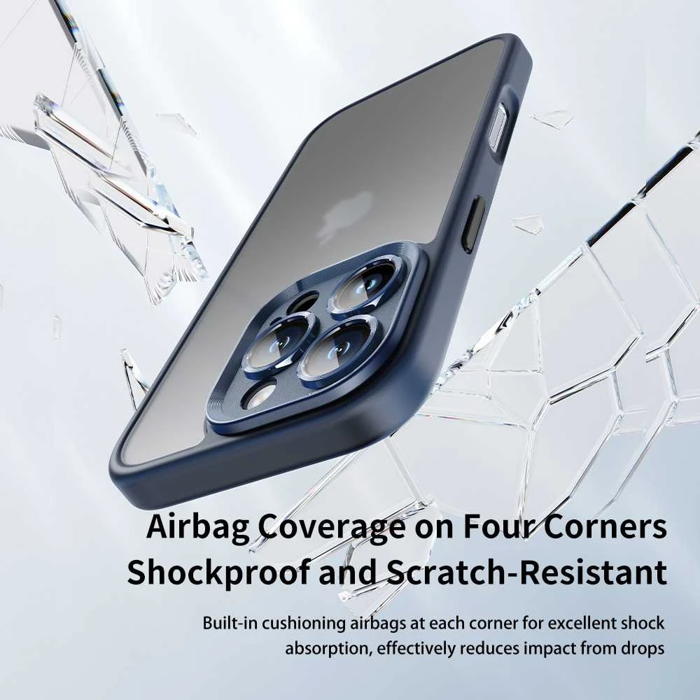 Rock Guard Touch Matte Series dėklas skirtas iPhone 16 Pro Max pilkos spalvos