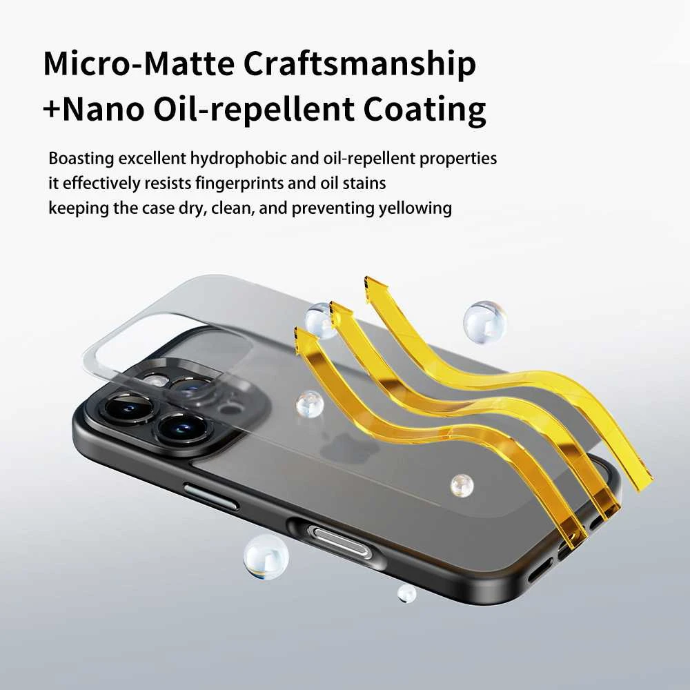 Rock Guard Touch Matte Series dėklas skirtas iPhone 16 Pro Max mėlynos spalvos