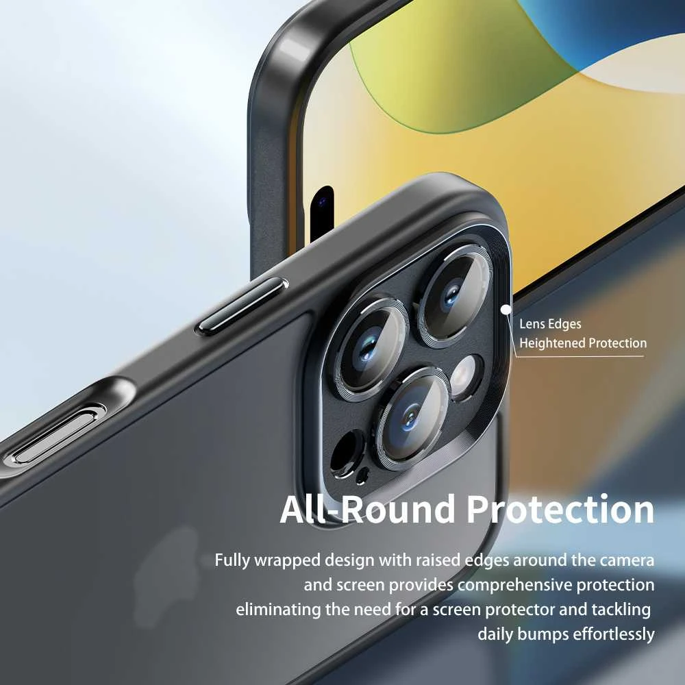 Rock Guard Touch Matte Series dėklas skirtas iPhone 16 Pro Max pilkos spalvos