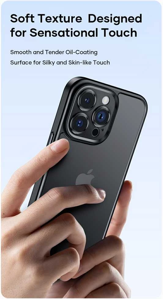 Rock Guard Touch Matte Series dėklas skirtas Apple iPhone 15 Plus baltos spalvos