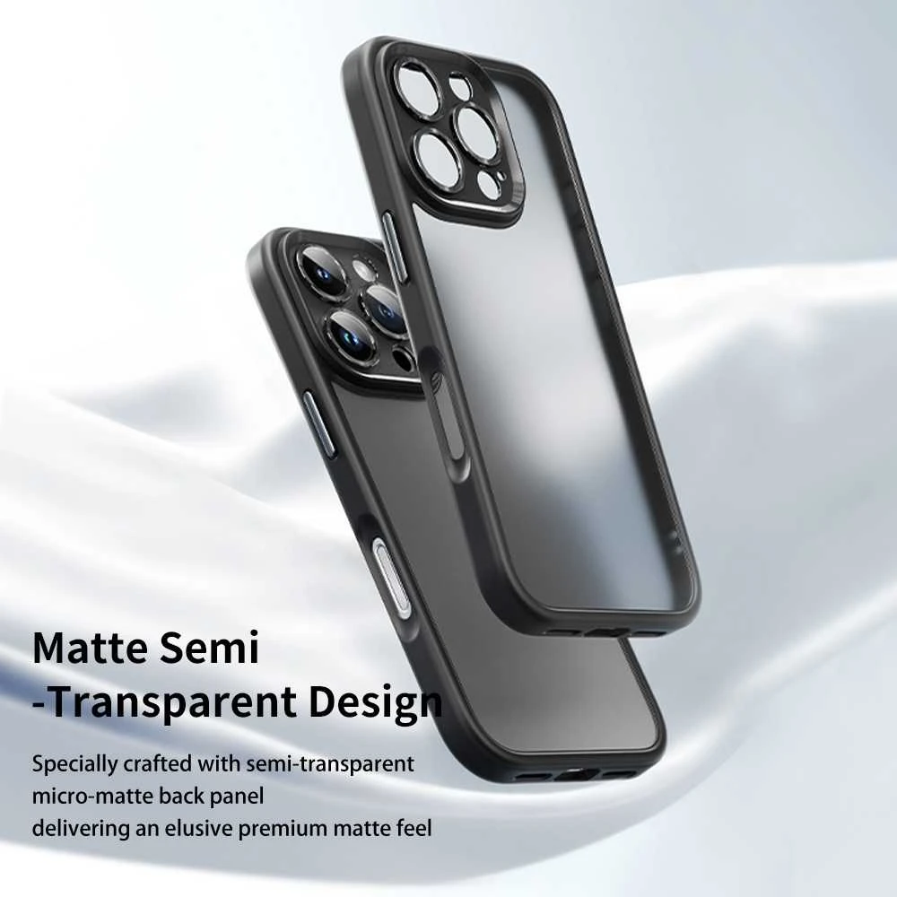 Rock Guard Touch Matte Series dėklas skirtas iPhone 16 Pro Max pilkos spalvos