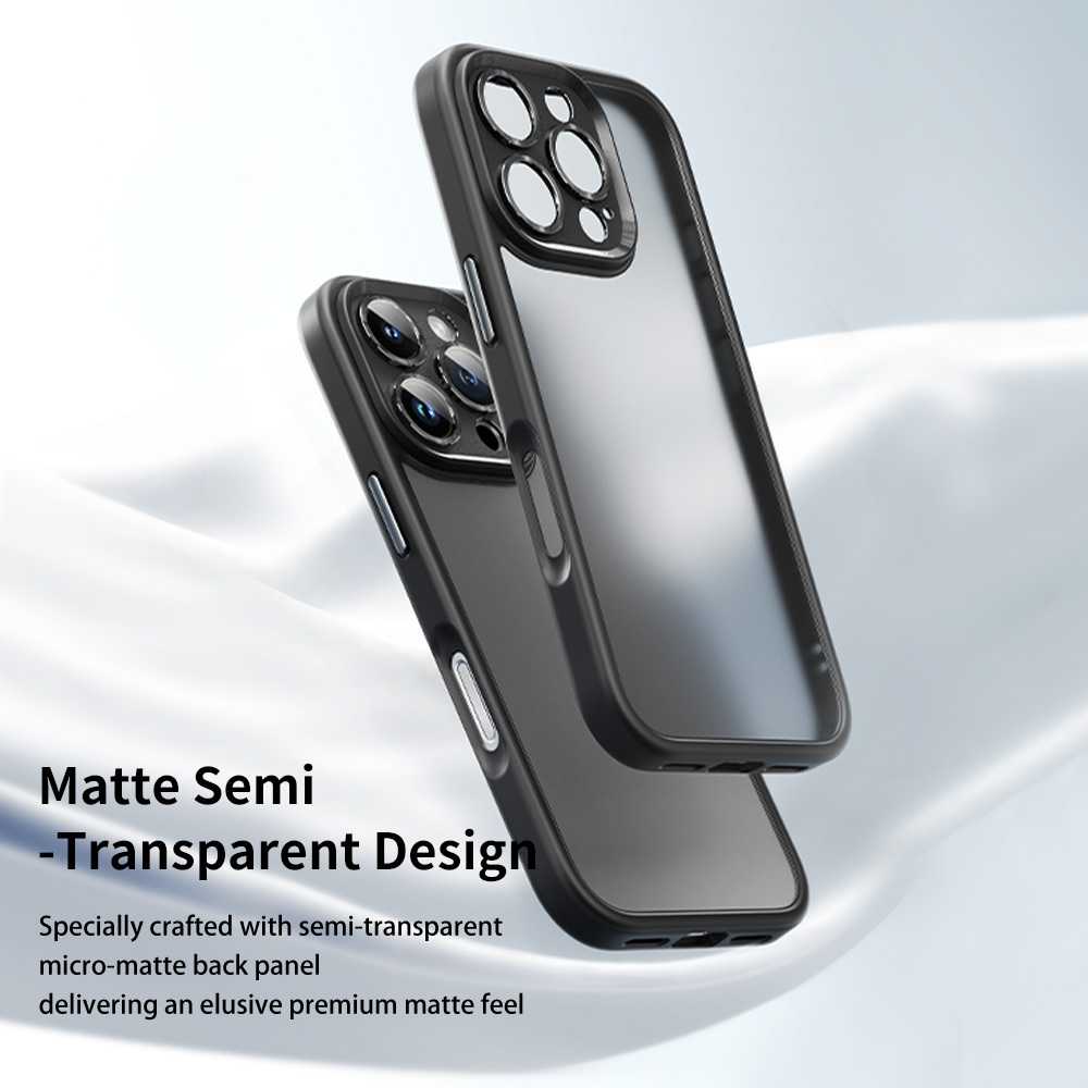 Rock Guard Touch Matte Series dėklas skirtas iPhone 16 pilkos spalvos