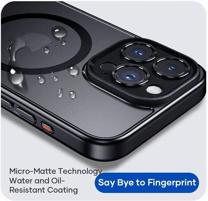 Rock Guard Touch Matte Series Magnetic dėklas skirtas Apple iPhone 15 Plus juodos spalvos