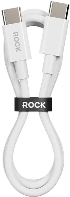 Oem Rock kabelis P8 Basic Series – Type C į Type C – PD 60W 3A 1 metras baltos spalvos