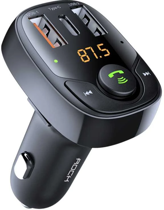 Oem Rock Transmiter FM B301 MP3, Bluetooth – 2xUSB + Type C + micro SD – 36W juodos spalvos