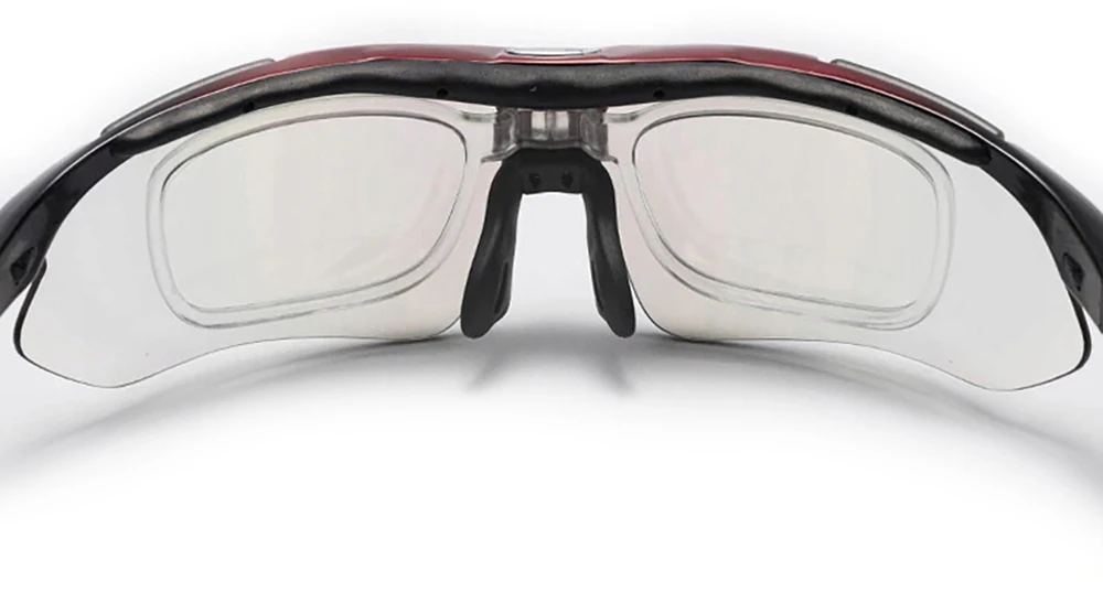 Rockbros 10001 Polarized Cycling Glasses – juodos spalvos and Raudona