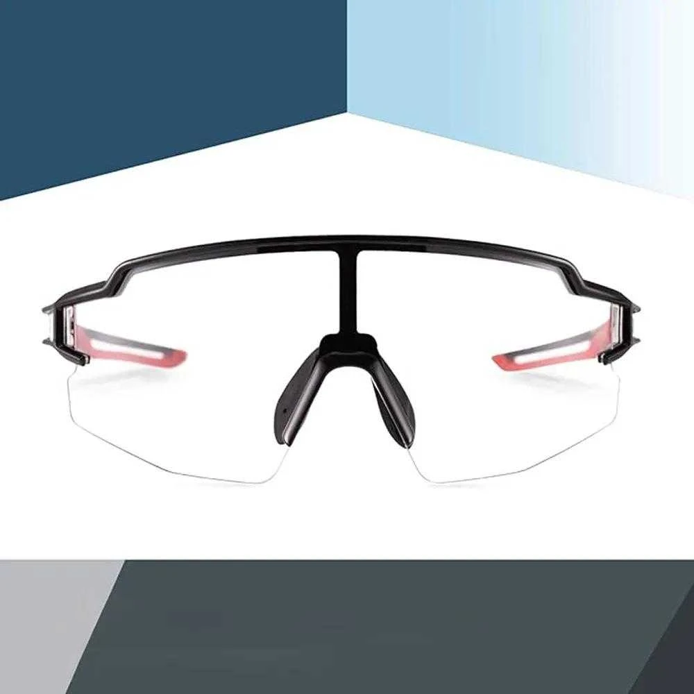 Rockbros 10173 Photochromic UV400 Cycling Glasses – Juodas and Raudona