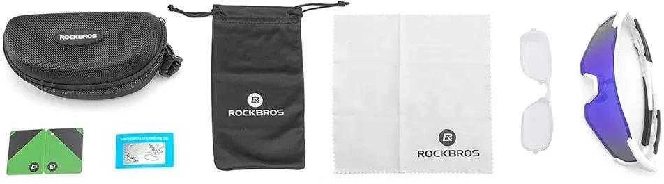 Rockbros 10183 polarizing dviratininko akiniai – mėlynos spalvos