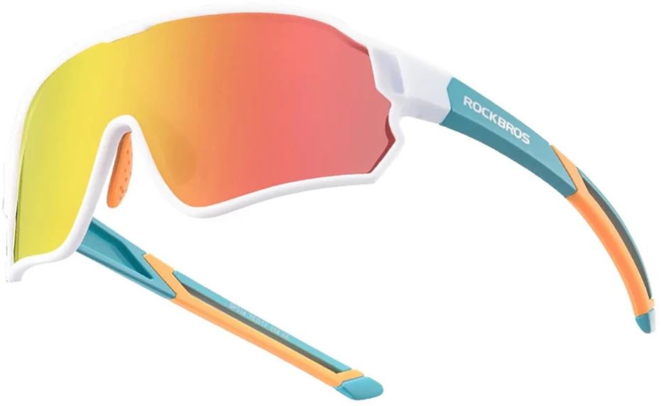 Rockbros 14110009003 polarized cycling glasses for children 8-14 metai old – žalias and baltas