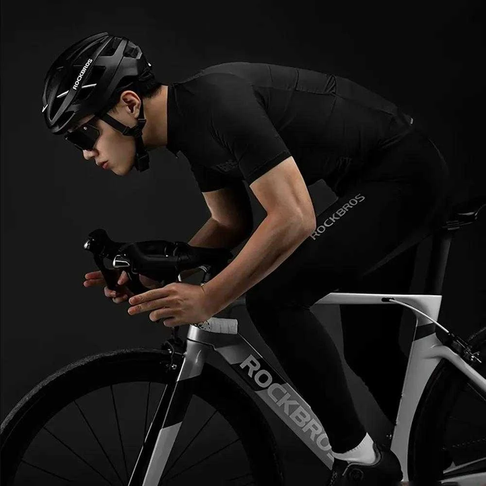 Rockbros 15120002007 short sleeve cycling jersey XXXXL – juodos spalvos