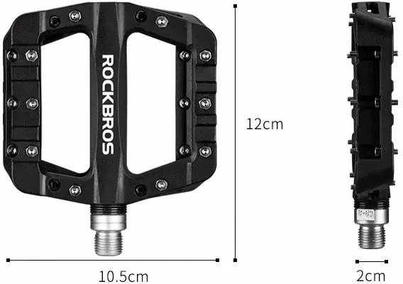 Rockbros 2017-12CBK Nylon Bicycle Pedal Set – juodos spalvos