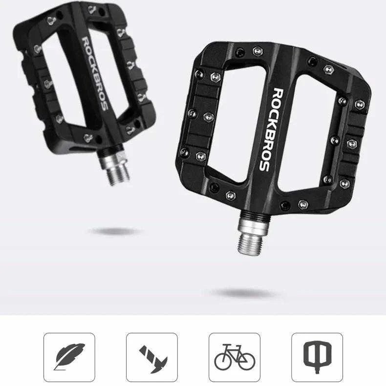 Rockbros 2017-12CBK Nylon Bicycle Pedal Set – juodos spalvos