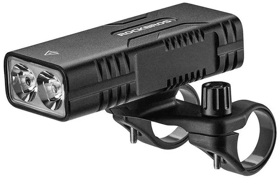 Rockbros 24310002001 dviračio žibintas 850 lm su išorinės baterijos funkcija + USB-C ir USB-A laidas – juodos spalvos