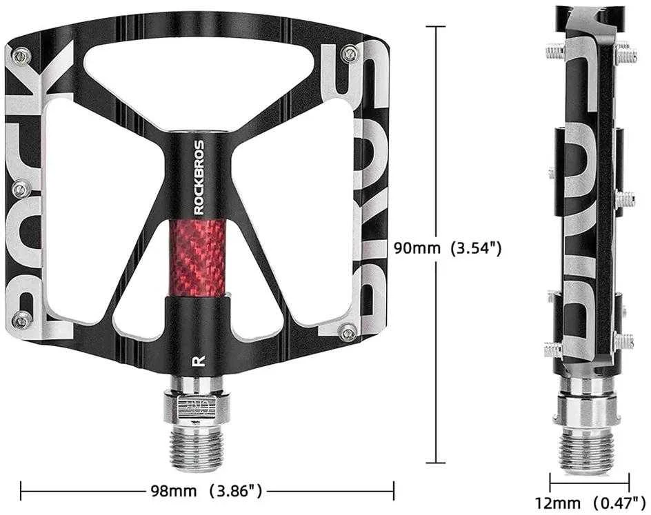 Rockbros 37213071001 Aluminum Alloy Bicycle Pedal Set – juodos spalvos