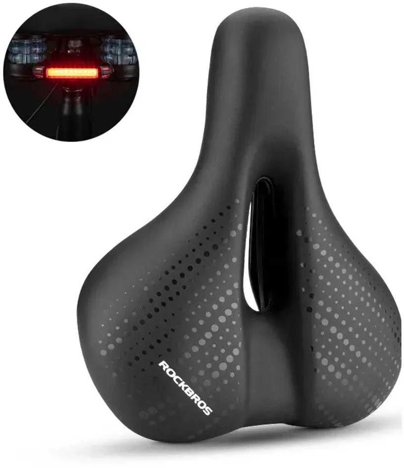 Rockbros 38218916002 MTB dviračio balnelis + žibintas – juodos spalvos