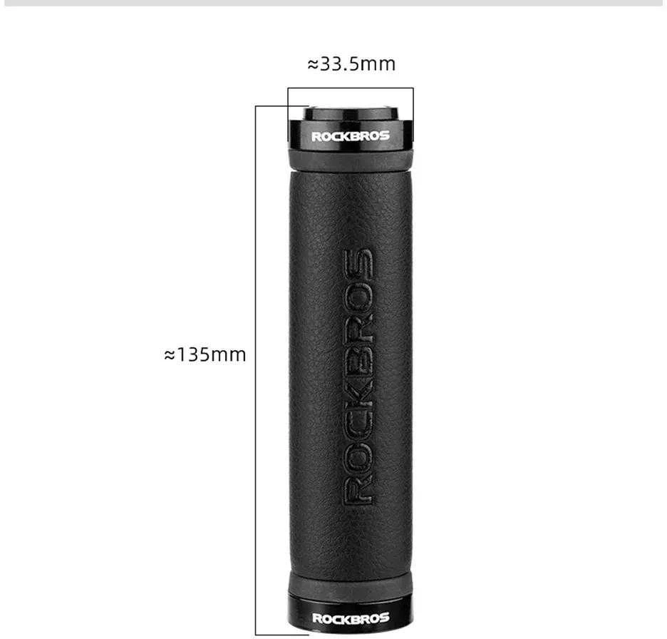 Rockbros 40210003001 microfiber bicycle handlebar grips – juodos spalvos
