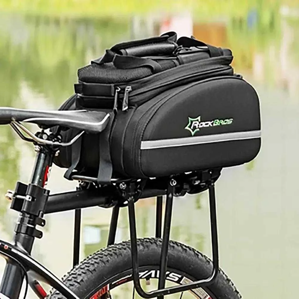 Rockbros A6-03BK krepšys dviračiui for trunk 35 l with fold-out pockets – juodos spalvos