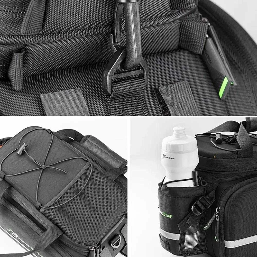 Rockbros A6-03BK krepšys dviračiui for trunk 35 l with fold-out pockets – juodos spalvos