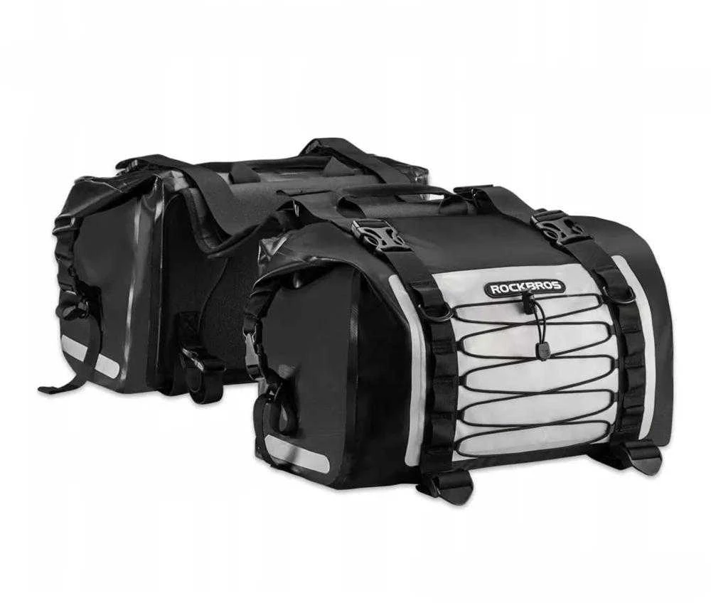 Rockbros AS-010BGR motorcycle bag, waterproof – pilkos spalvos