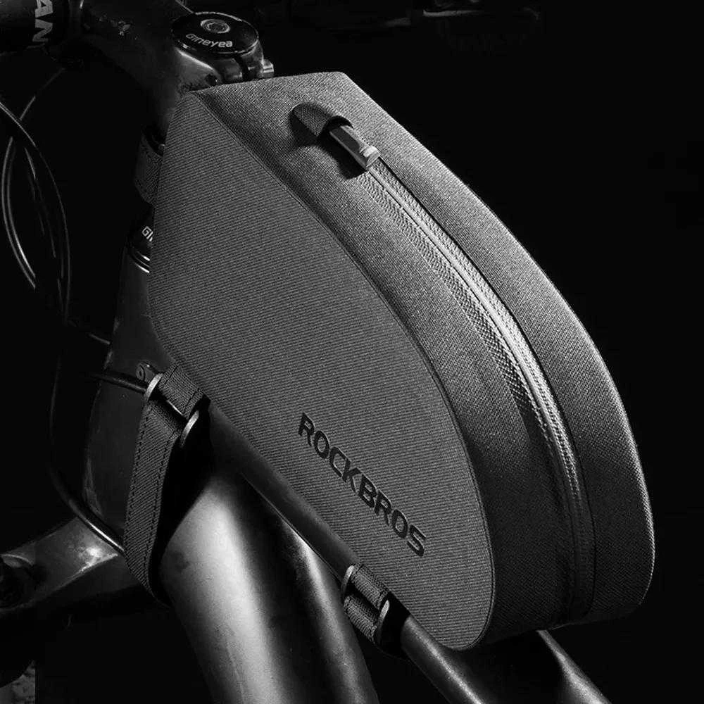 Rockbros AS-019-1 bicycle frame bag waterproof 1.6 l – juodos spalvos