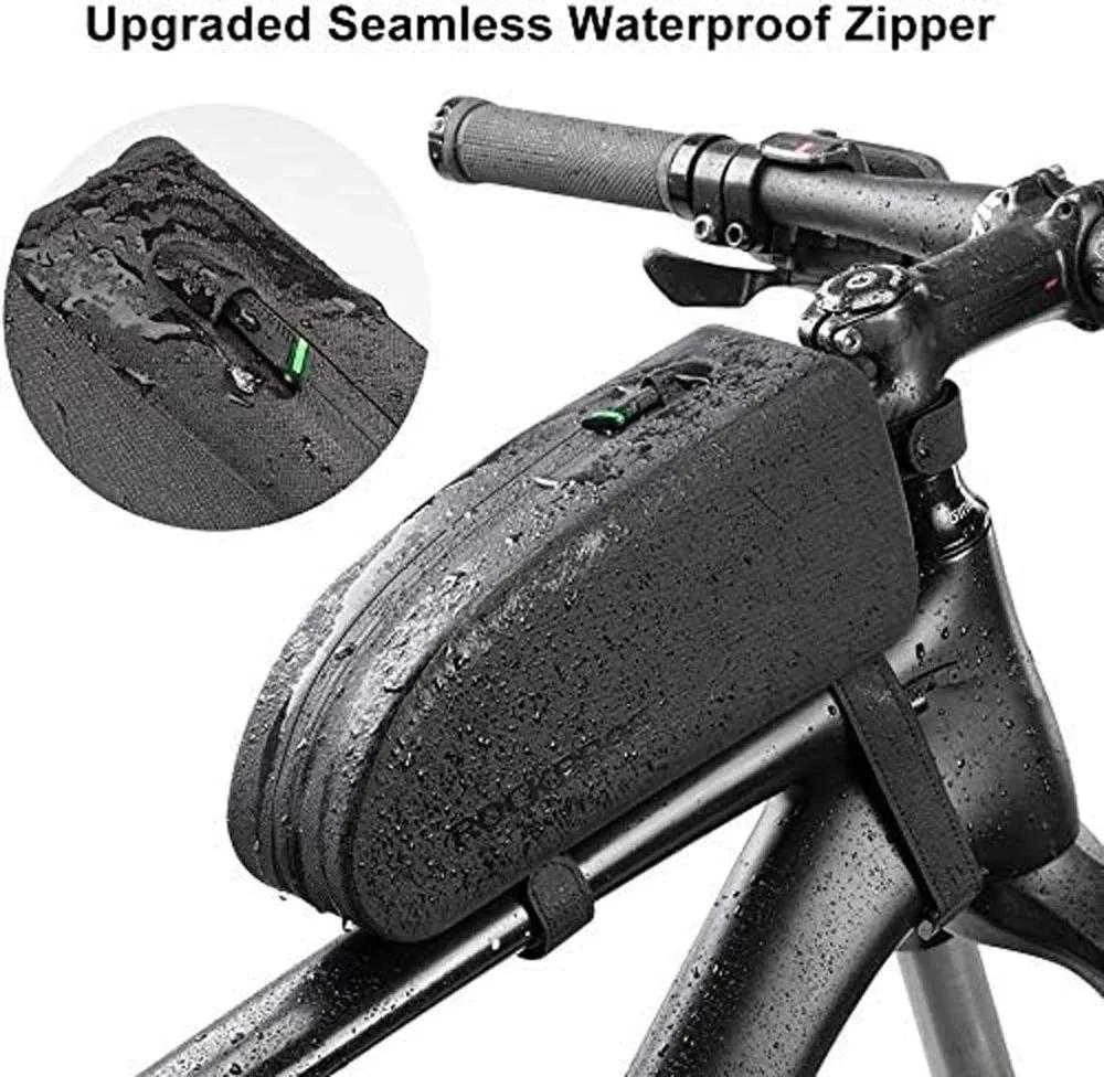 Rockbros AS-019-1 bicycle frame bag waterproof 1.6 l – juodos spalvos