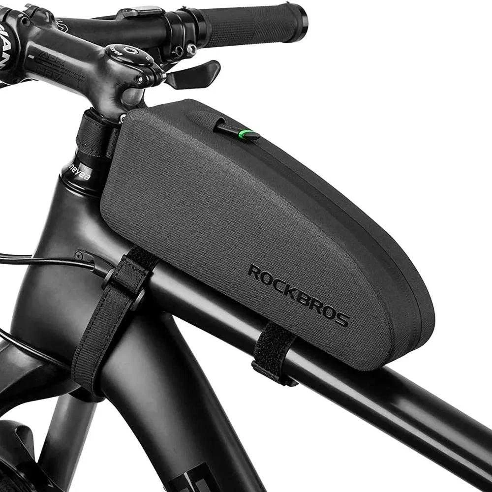 Rockbros AS-019-1 bicycle frame bag waterproof 1.6 l – juodos spalvos