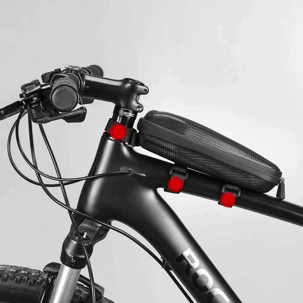 Rockbros B60 waterproof dviračio krepšys for frame – juodos spalvos
