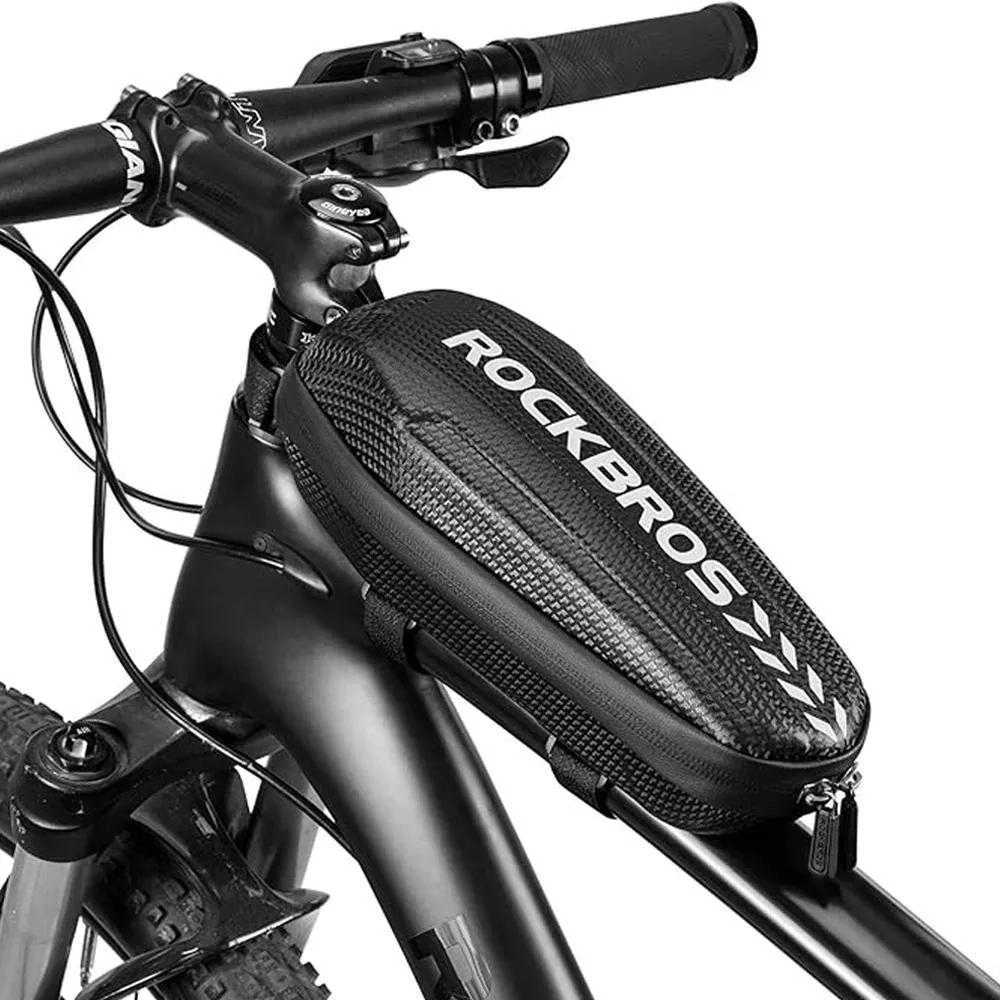 Rockbros B60 waterproof dviračio krepšys for frame – juodos spalvos