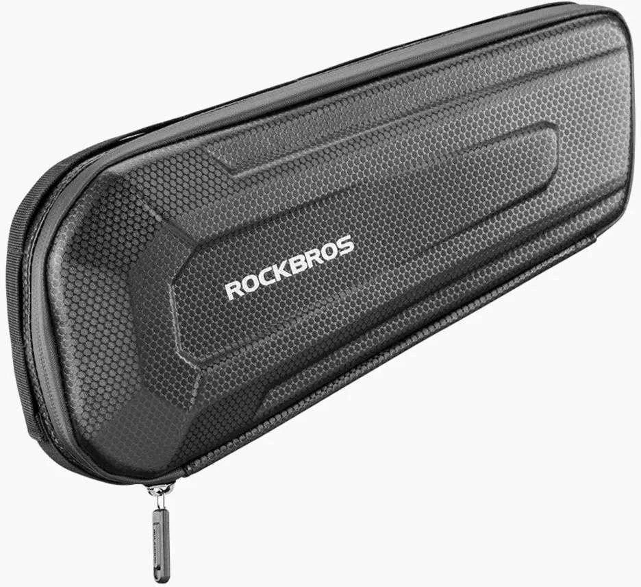 Rockbros B66 waterproof dviračio krepšys for frame – juodos spalvos