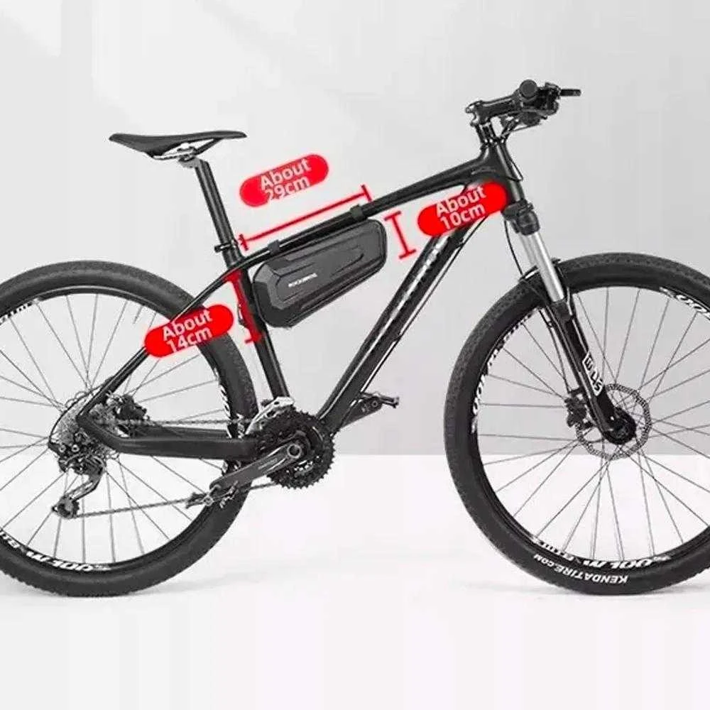 Rockbros B67 waterproof frame bike bag – juodos spalvos