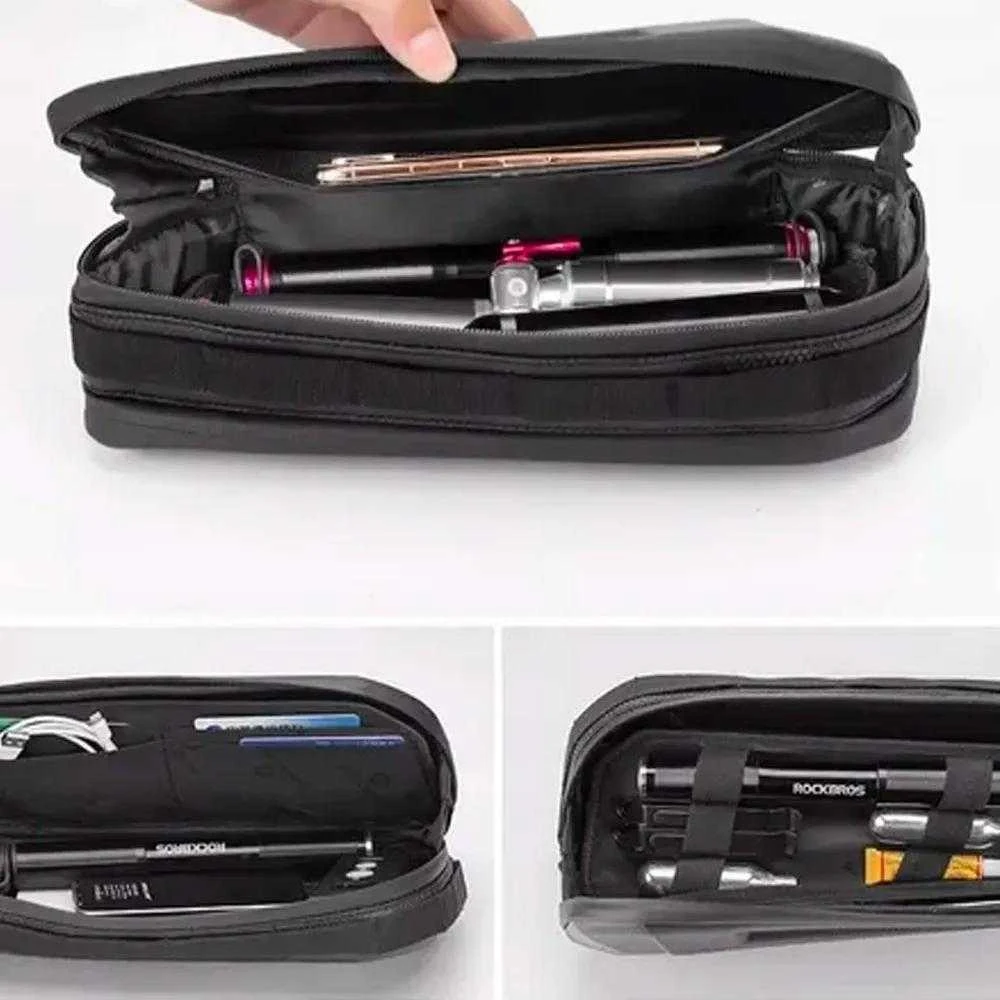 Rockbros B67 waterproof frame bike bag – juodos spalvos