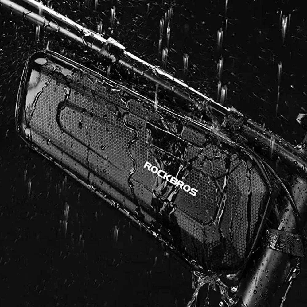 Rockbros B67 waterproof frame bike bag – juodos spalvos