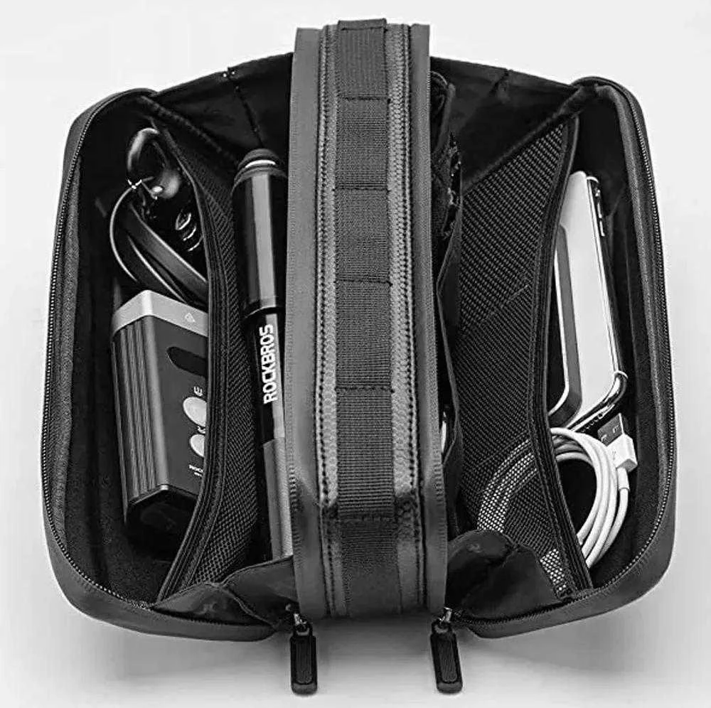 Rockbros B67 waterproof frame bike bag – juodos spalvos