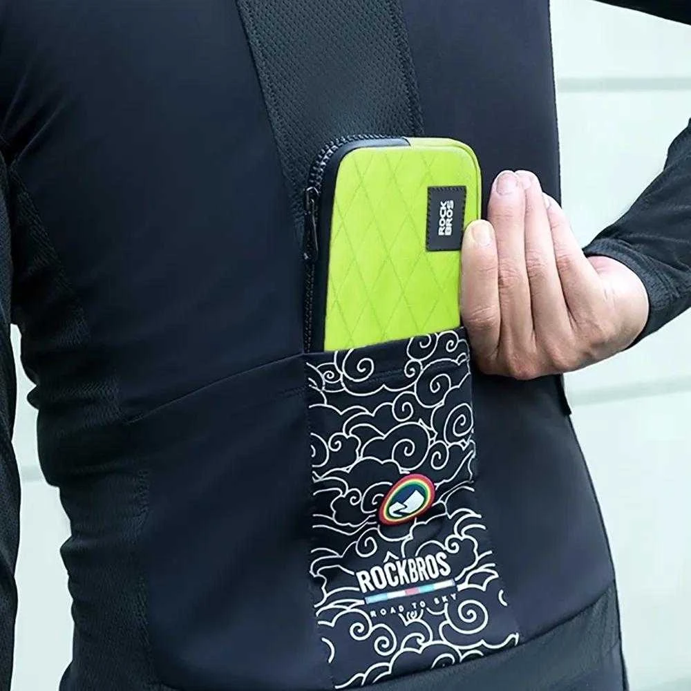 Rockbros krepšys dviračiui 30990043005 for phone, keys, wallet 0.15 l – žalios spalvos