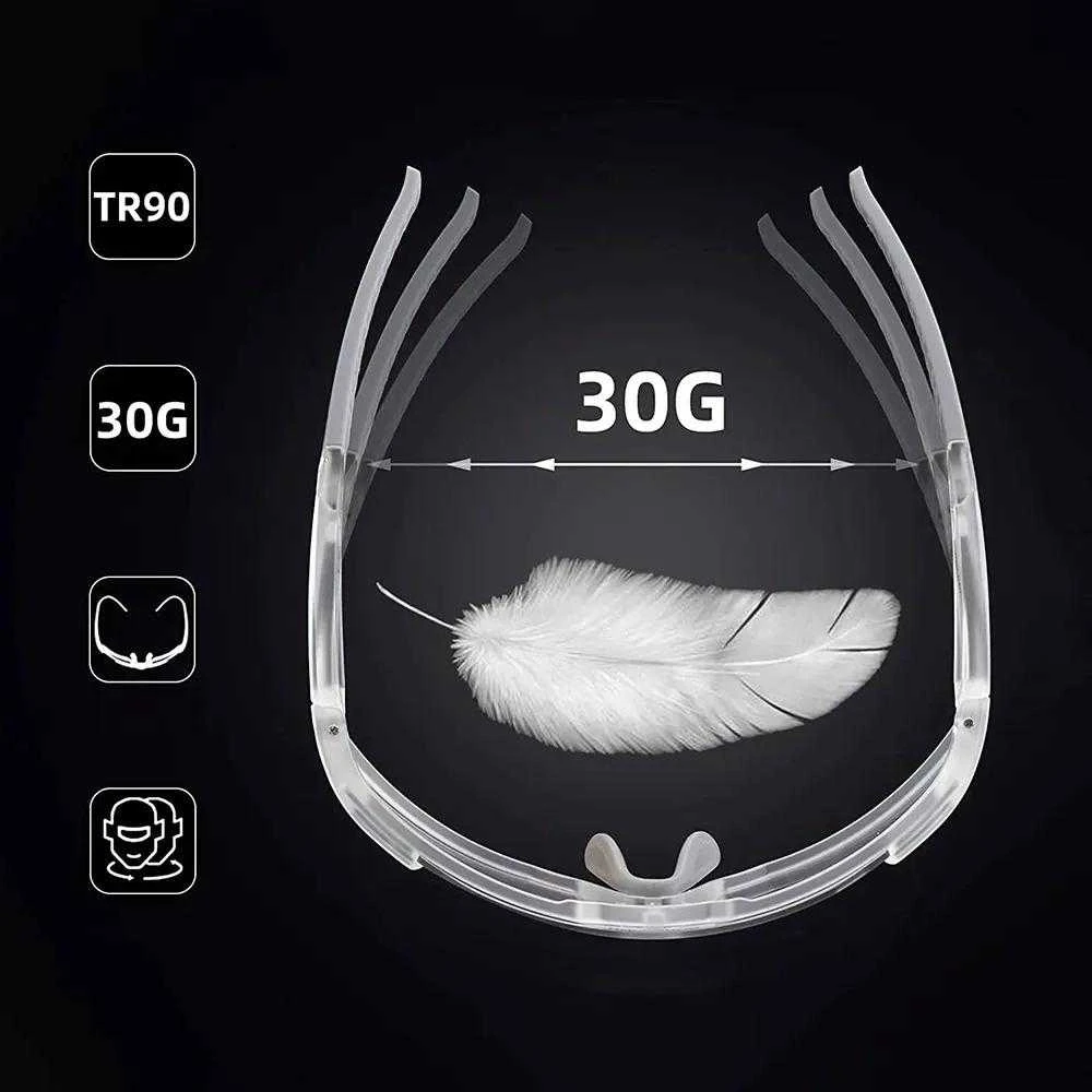 Rockbros SP291 photochromic UV400 dviratininko akiniai – baltos spalvos