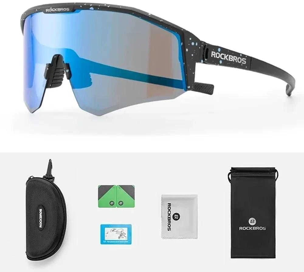 Rockbros SP297 polarizing dviratininko akiniai – juodos spalvos