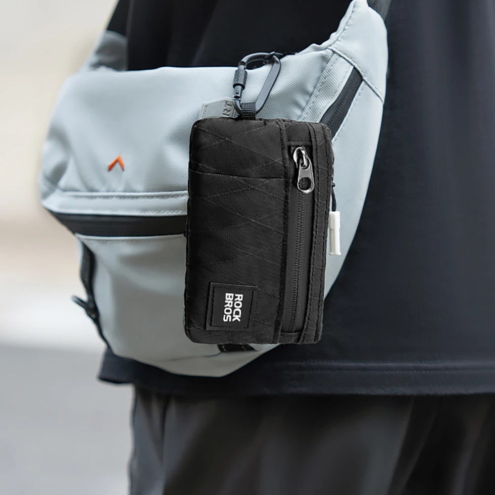 Rockbros Travel Wallet with Carabiner – juodos spalvos