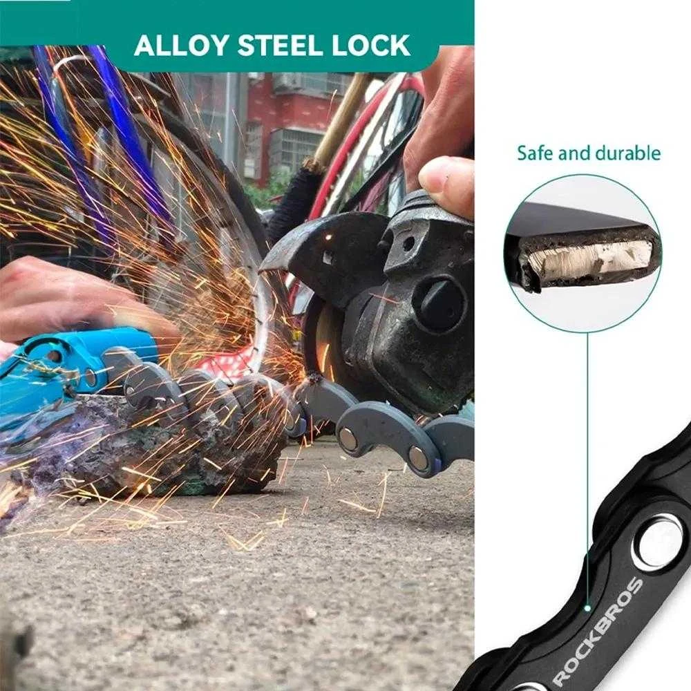 Rockbros WD795 foldable bicycle lock – juodas