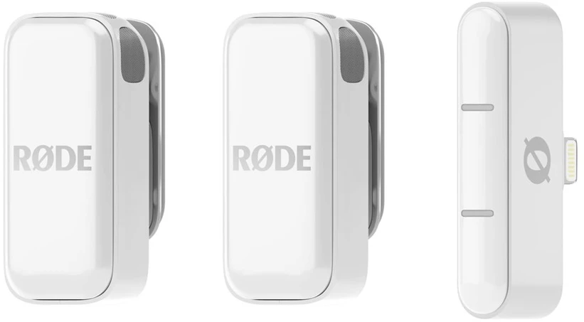 „Rode Wireless Micro“ („Lightning“, „Baltas“)