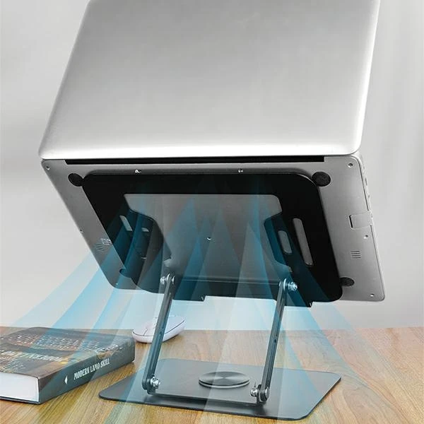 AWEI X46 Rotating Nešiojamas kompiuteris Desk Holder juodos spalvos