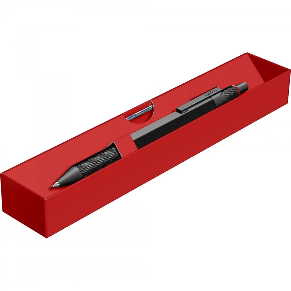 "Rotring 600 3in1" daugiafunkcinis rašiklis su rašikliu ir mechaniniu pieštuku, juodas