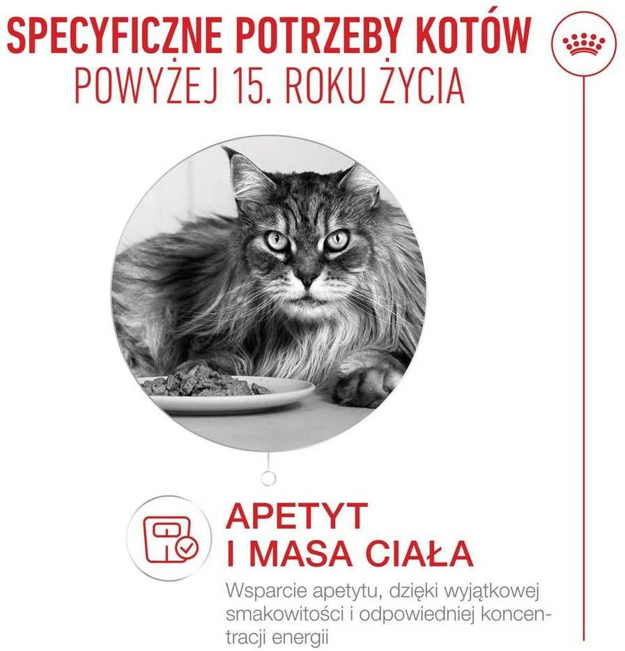 Kačių Maistas - Royal Canin Ageing 15+ Sausas 4kg Vištiena 31% Baltymų
