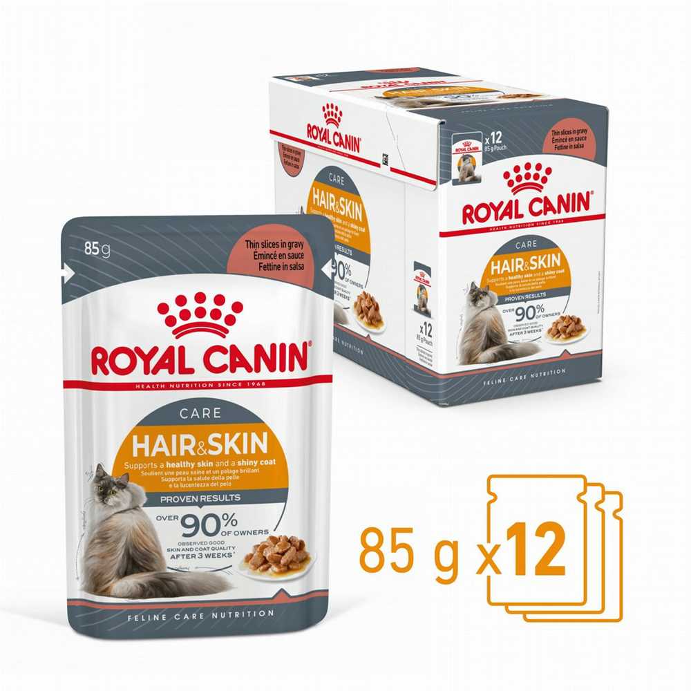 Royal Canin FCN Cat plaukų ir odos priežiūros padažas 12x85g