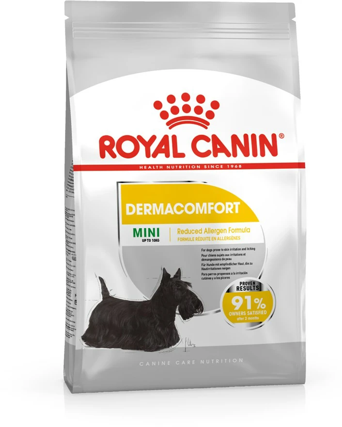 ROYAL CANIN CCN MINI DERMA 3kg, mažų veislių, suaugusių, jautrią odą turinčių šunų sausas pašaras
