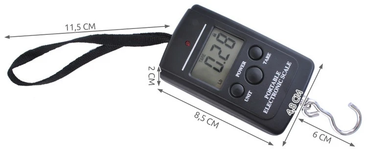 Virtuvinės svarstyklės Ruhhy LED bagažo svarstyklės - 40kg