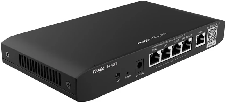 5 prievadų maršrutizatorius Ruijie Reyee RG-EG105G-P-V3 (Gateway)