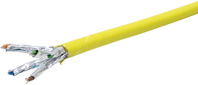 S/FTP CAT7 PNI SF07 kabelis, 10Gbps, 1000MHz, skirtas interneto ir stebėjimo sistemoms