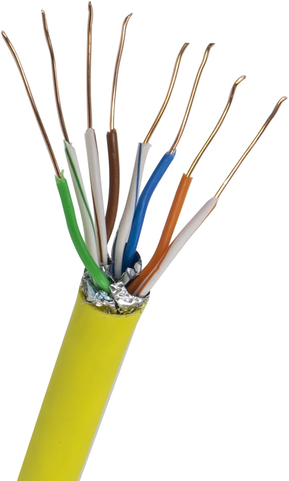 S/FTP CAT7 PNI SF07 kabelis, 10Gbps, 1000MHz, skirtas interneto ir stebėjimo sistemoms